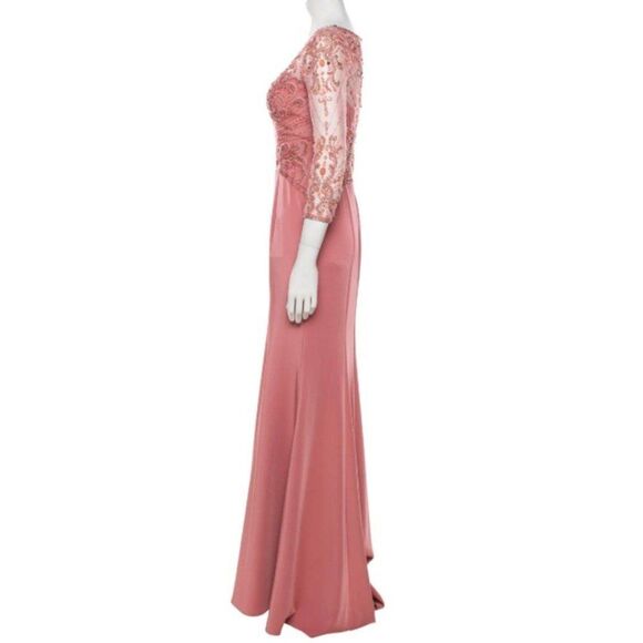 Marsoni Beaded V Neck Maxi Formal Dress 4 - Picture 6 of 13